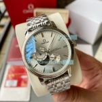 Copy Omega Men Silver Face Stainless Steel Strap Watch 42mm